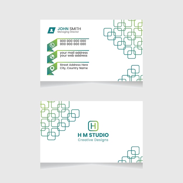 Vector modern creative simple and clean business card design