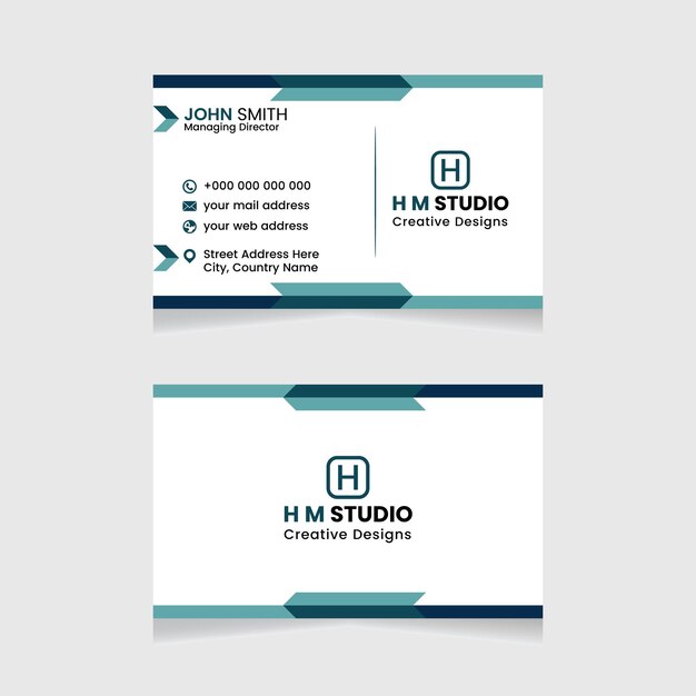 Vector modern creative simple and clean business card designs