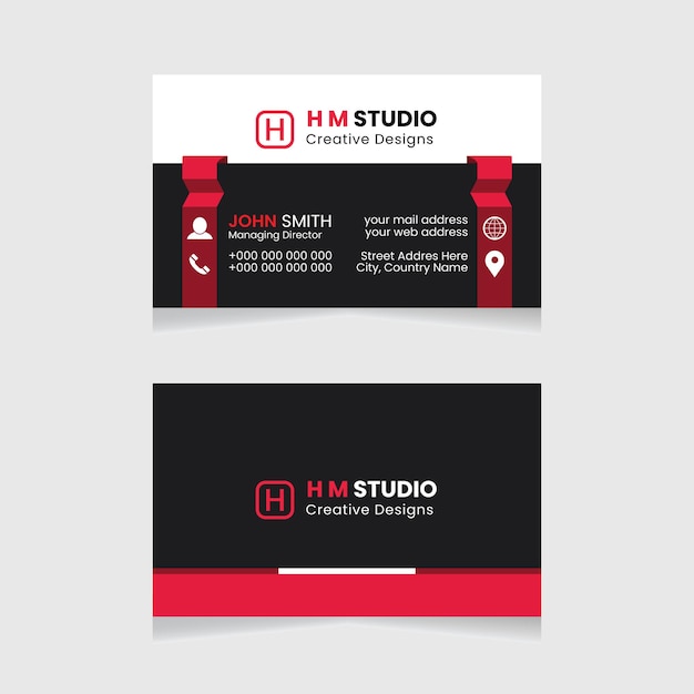 Vector modern creative simple and clean business card designs