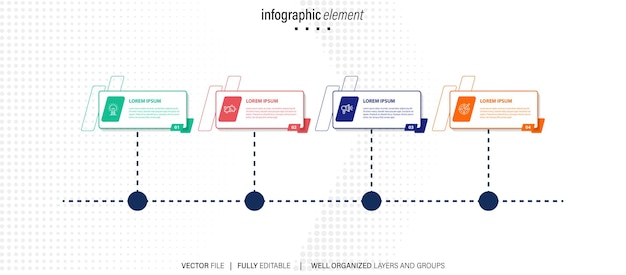 Vector modern design table of contents infographic template