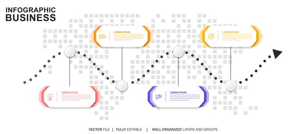 Vector vector modern design table of contents infographic template