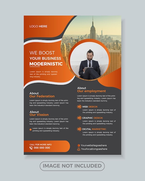 Vector modern digital Corporate flyer template