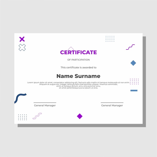 Vector modern elegant certificate template suitable for business