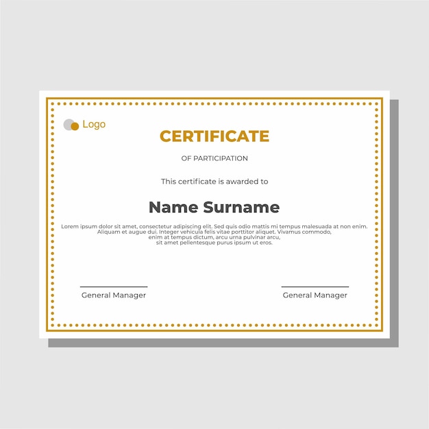 Vector modern elegant certificate template suitable for business