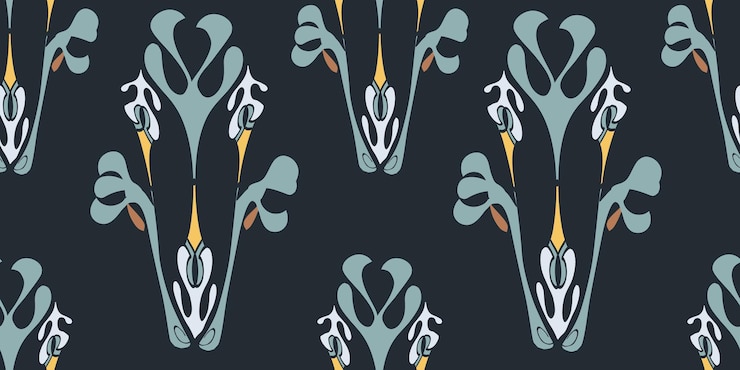Vector vector modern flower seamless pattern