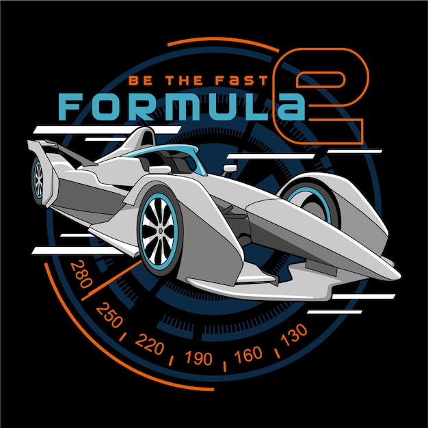 Vettore moderno formula e auto da corsa con design piatto
