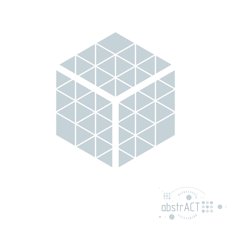 Vector vector modern geometric artistic graphic composition can be used as template and layout. abstract technical background with graphic shape, cube.