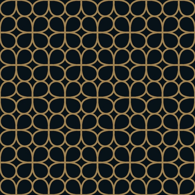 Vector modern geometric tiles pattern golden lined shape Abstract art deco seamless luxury background