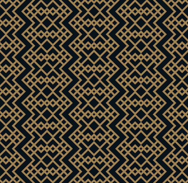 Vector modern geometric tiles pattern golden lined shape Abstract art deco seamless luxury background