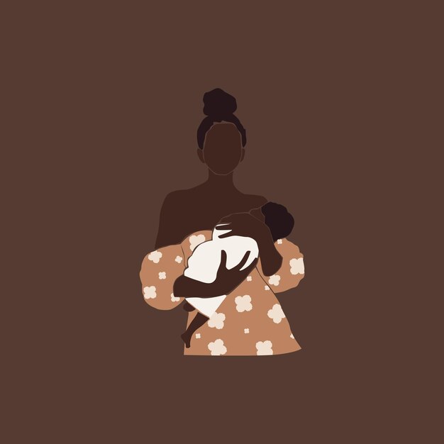 Vector a modern illustration about pregnancy and motherhood