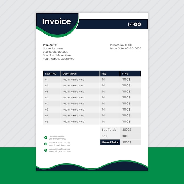 Vector vector modern invoice design template