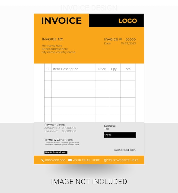 Vector vector modern invoice template