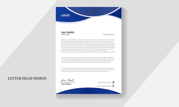 Vector modern letterhead design template