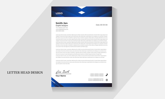 Vector vector modern letterhead design template