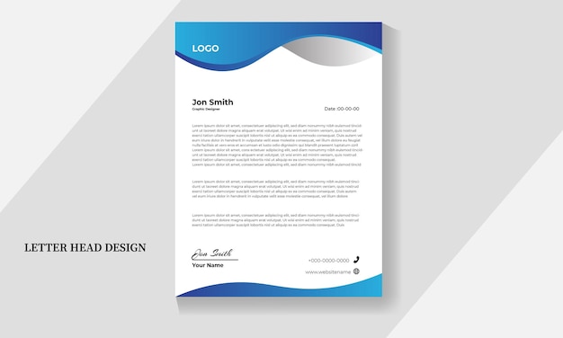 Vector modern letterhead design template