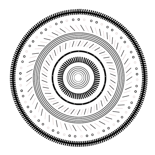 Vector modern logo. Round logo with abstract lines.