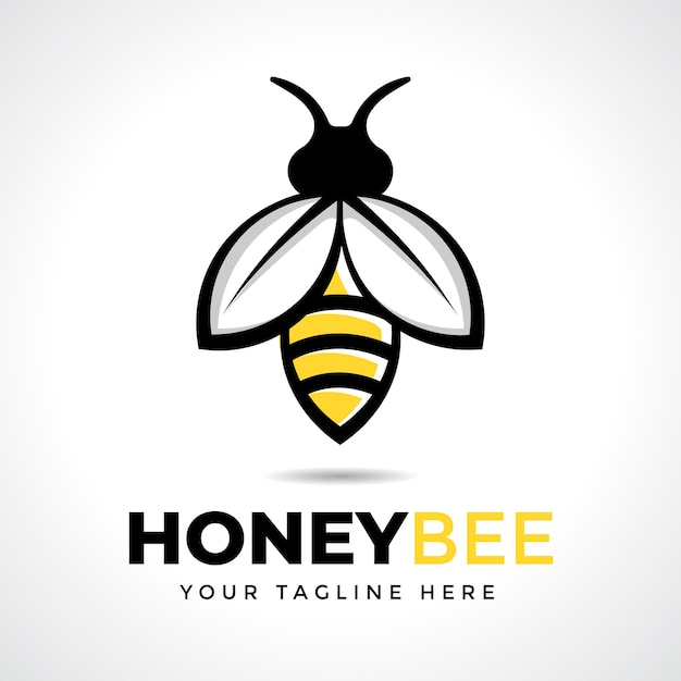 Vector modern minimal Bee Logo Design