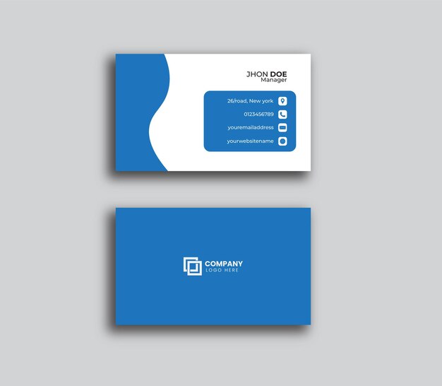 Vector modern minimal business card design