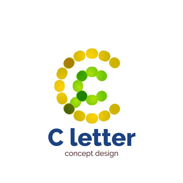 Vector vector modern minimalistic dotted letter concept logo