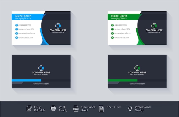 Vector Modern Print Ready Creative and Clean Business Card Template