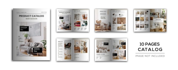 Vettore vector modern product guide catalogo di mobili per la casa e catalogo di prodotti all'ingrosso