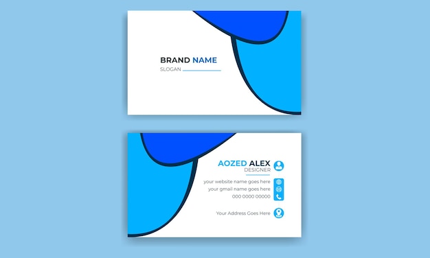 Vector modern professional business card design vector