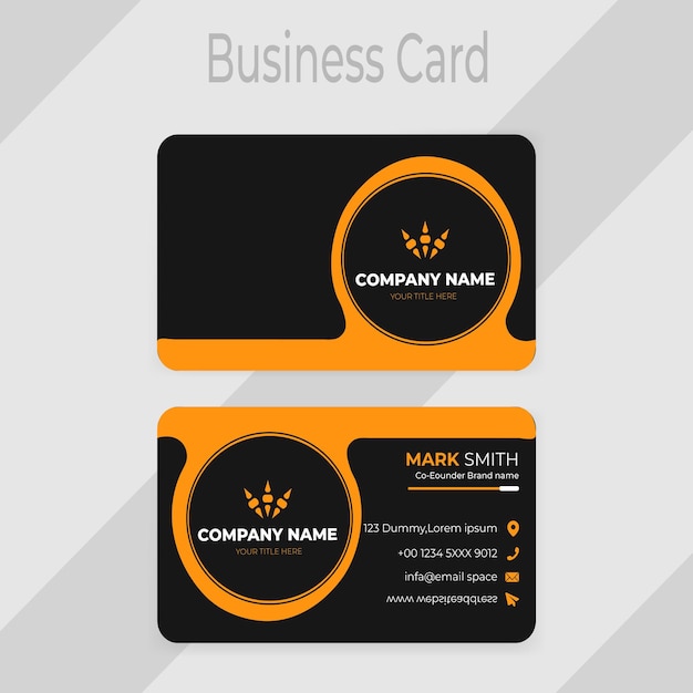 Vector modern professional business card design vector