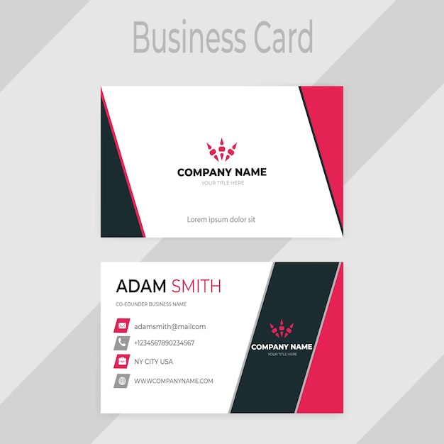 Vector modern professional business card design vector