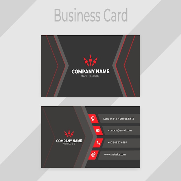 ベクトル プロフェッショナル ビジネス カード デザイン