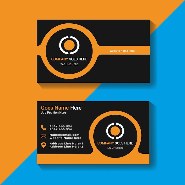 Vector modern professional business card design vector