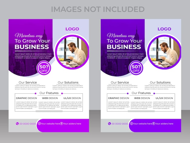 Vector modern professional corporate business flyer design template