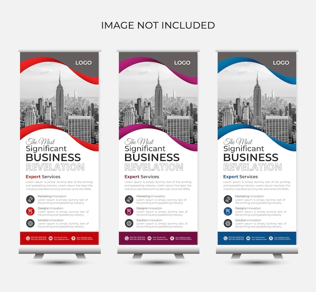 vector modern roll up banner rack card or dl flyer templates for presentation purpose