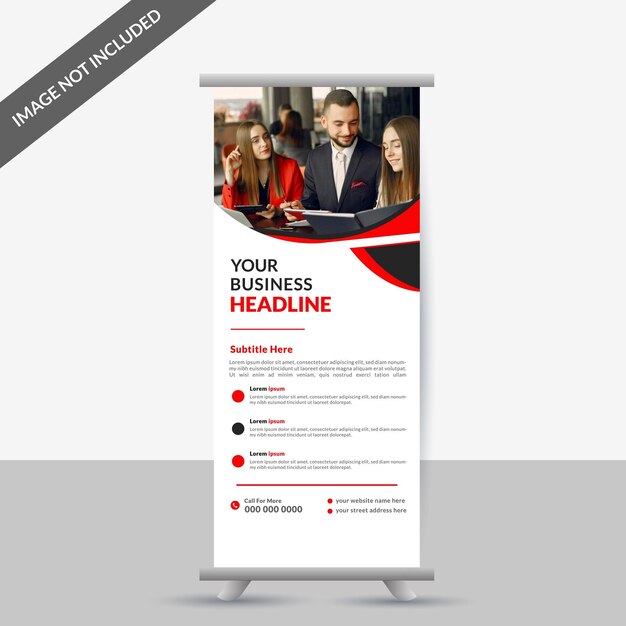 Vector vector modern roll up so business standee banner design