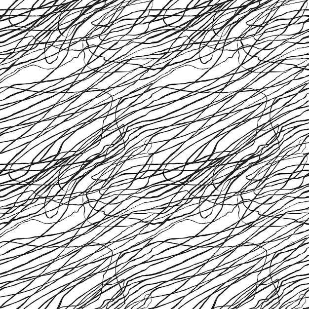 Vector vector modern seamless background with slate pencil hand drawn abstract lines doodles