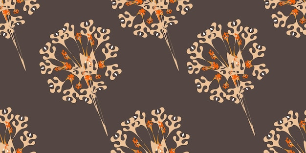 Vector modern seamless floral pattern