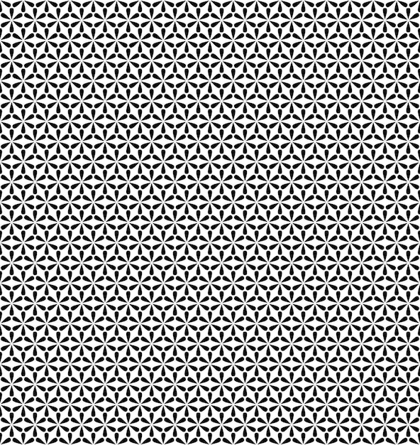 ベクトルモダンなシームレスパターン花黒と白のテキスタイルプリント背景抽象的なテクスチャ