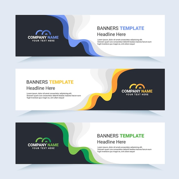 Vector modern set of colorful abstract banners For card and banner needs Vector Illustration