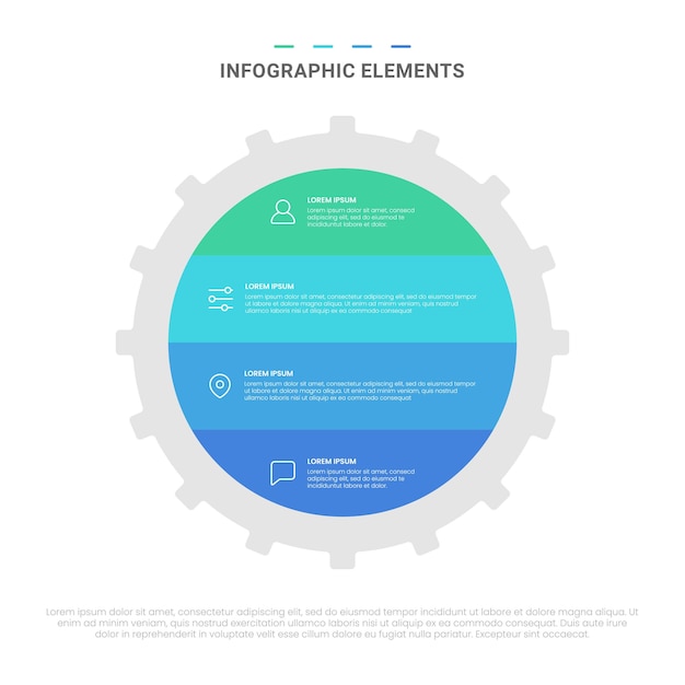 Opzioni di forme moderne vettoriali elementi infografici per il business con il design del modello di icone