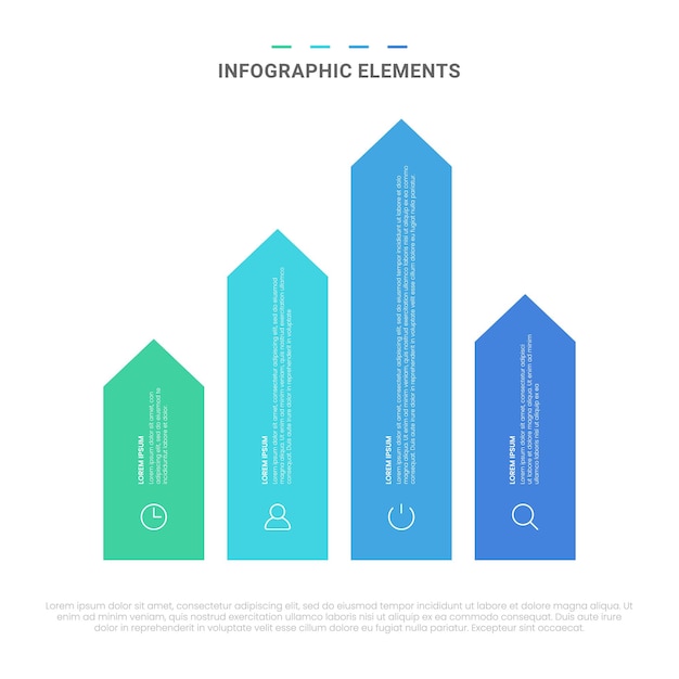 Vector vector modern shapes options infographic elements for business with icons template design