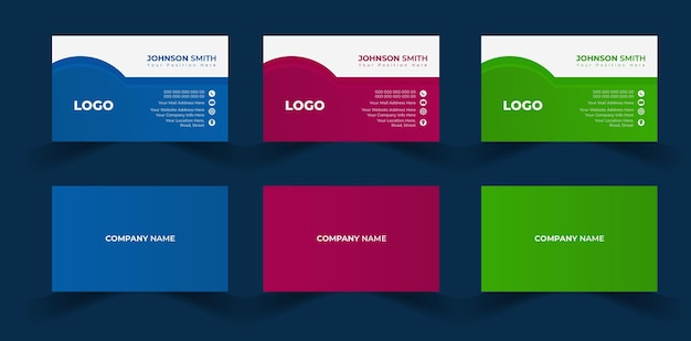 Vector modern and simple business card design