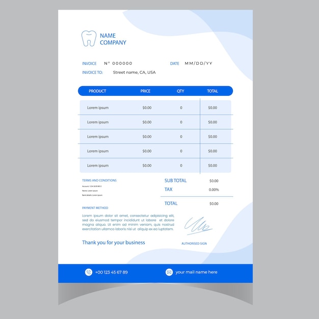 vector modern simple designer invoice black corporate professional business invoice template