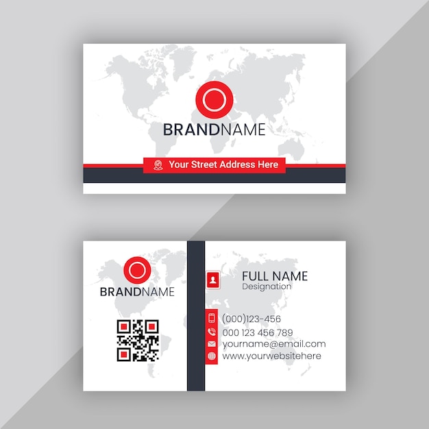 vector modern style corporate business card template