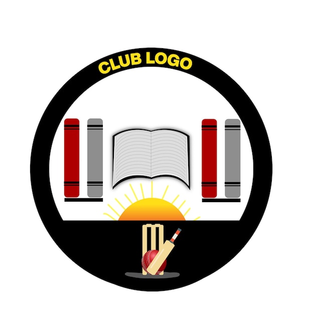 Vector moderne club en bibliotheek logo ontwerp