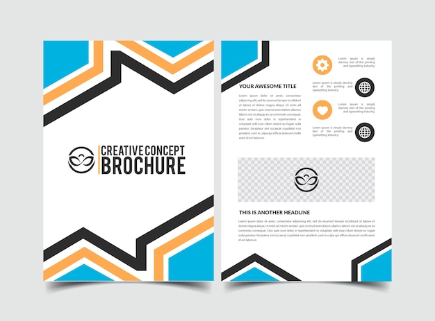 vector moderne creatieve bedrijf abstracte brochure sjabloon