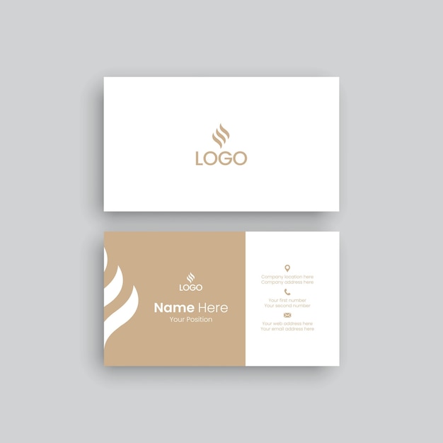 Vector moderne elegante en minimale visitekaart sjabloon mockup