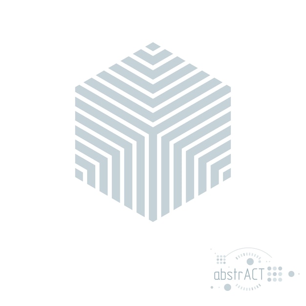 Vector moderne geometrische artistieke grafische compositie kan worden gebruikt als sjabloon en lay-out. Abstracte technische achtergrond met grafische vorm, zeshoek.