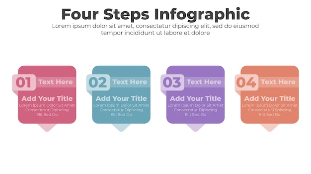 Vector moderne infographic elementen met 4 stappen