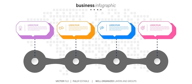 Vector moderne ontwerp inhoudsopgave infografische sjabloon