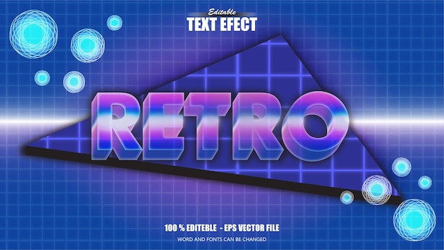 Vector moderne retro tekst effect