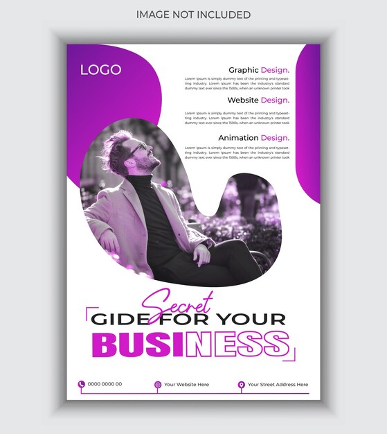 Vector vector moderne unieke business flyer ontwerp sjabloon